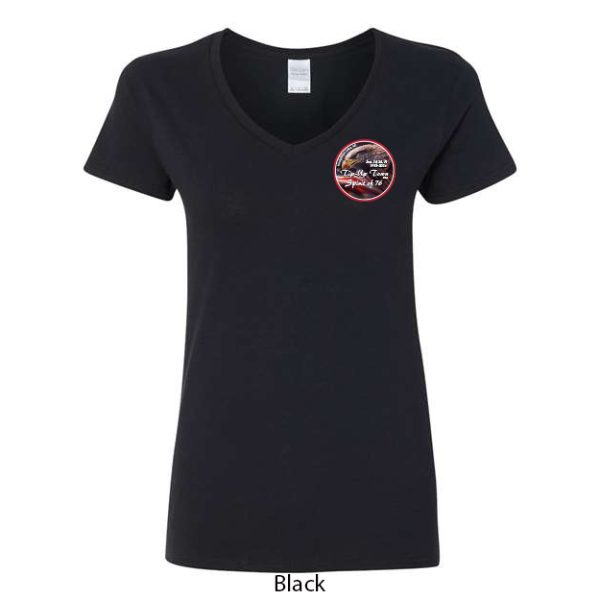 Tip-Up Town USA Women's V-Neck T-Shirt - Image 3