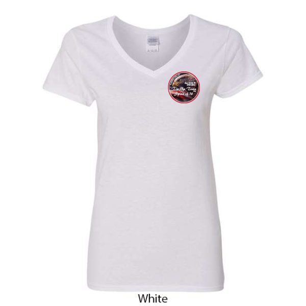 Tip-Up Town USA Women's V-Neck T-Shirt - Image 12