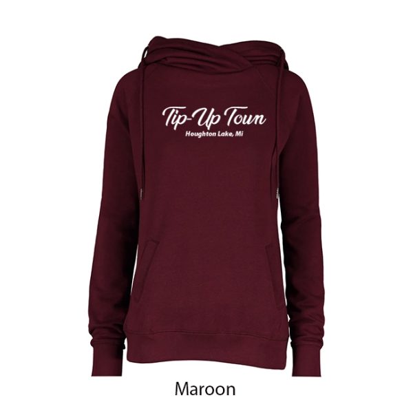 Tip-Up Town USA Ladies Classic Funnel Neck Hoodie - Image 4