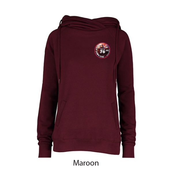 Tip-Up Town USA Ladies Classic Funnel Neck Hoodie - Image 4