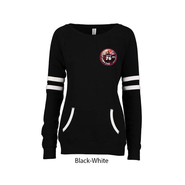 Tip-Up Town USA Ladies Varsity Fleece Crew Neck - Image 2