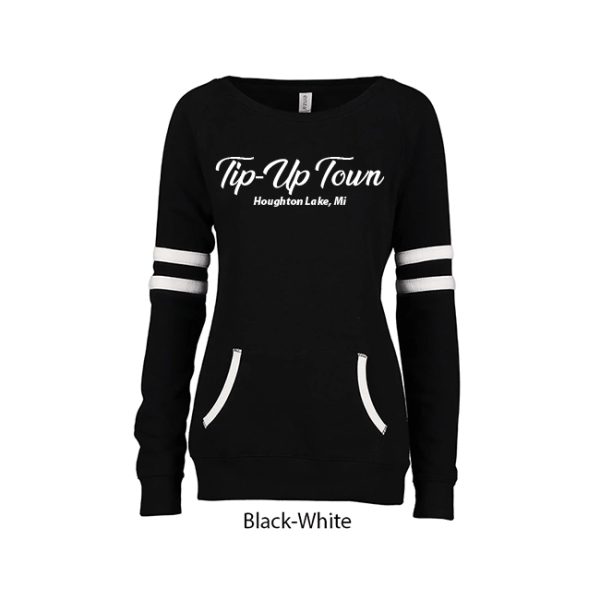 Tip-Up Town USA Ladies Varsity Fleece Crew Neck - Image 2