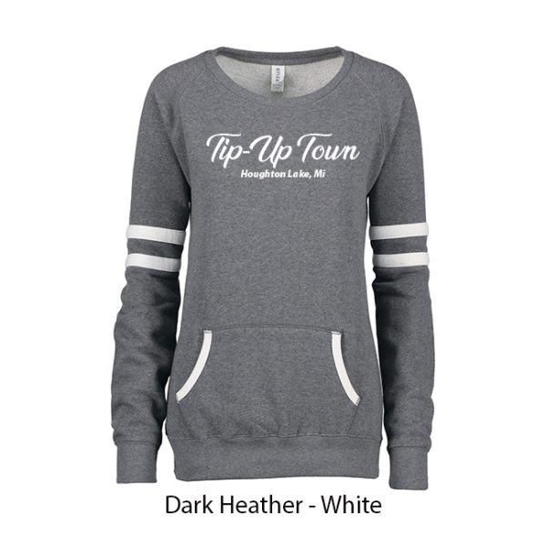 Tip-Up Town USA Ladies Varsity Fleece Crew Neck - Image 4