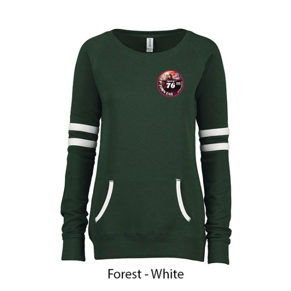 Tip-Up Town USA Ladies Varsity Fleece Crew Neck - Image 5