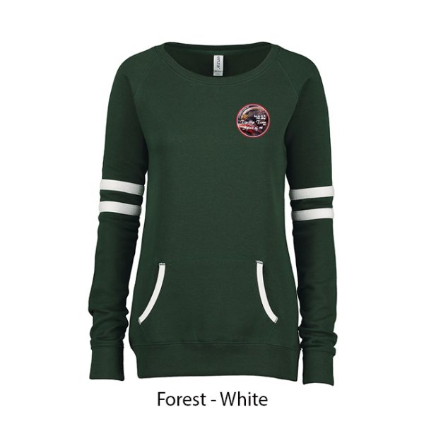 Tip-Up Town USA Ladies Varsity Fleece Crew Neck - Image 5