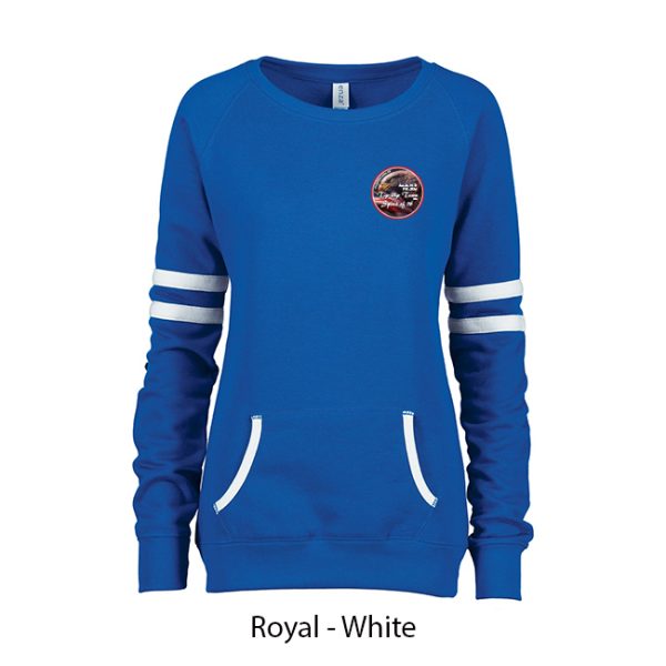 Tip-Up Town USA Ladies Varsity Fleece Crew Neck - Image 7