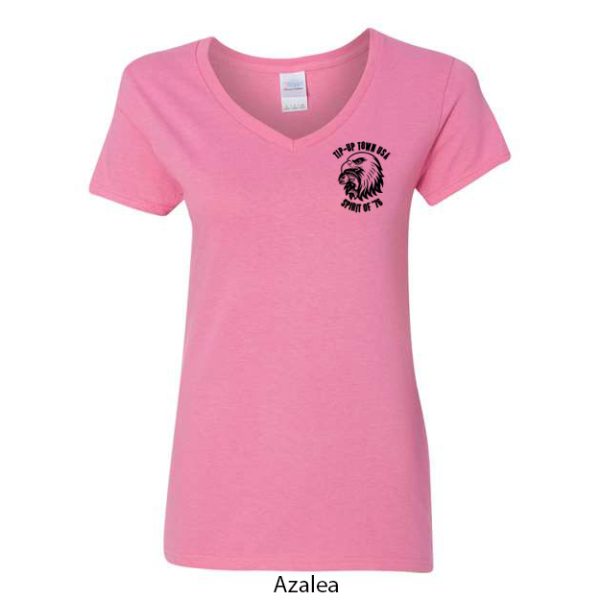 Tip-Up Town USA Women's V-Neck T-Shirt - Image 2