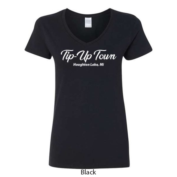 Tip-Up Town USA Women's V-Neck T-Shirt - Image 3