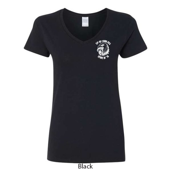 Tip-Up Town USA Women's V-Neck T-Shirt - Image 3
