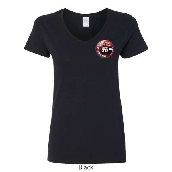 Tip-Up Town USA Women's V-Neck T-Shirt - Image 3