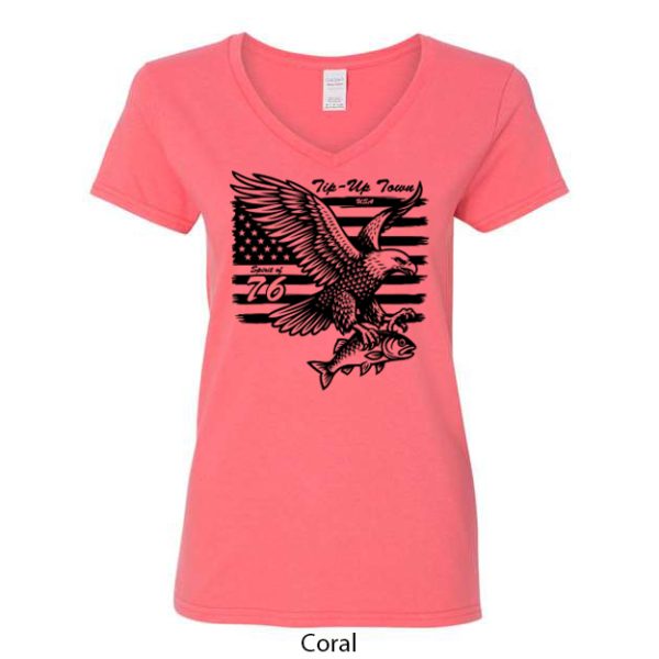 Tip-Up Town USA Women's V-Neck T-Shirt