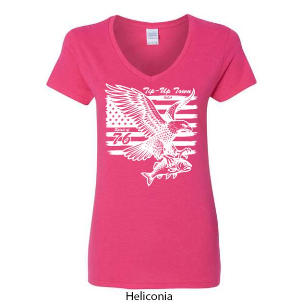 Tip-Up Town USA Women's V-Neck T-Shirt - Image 5