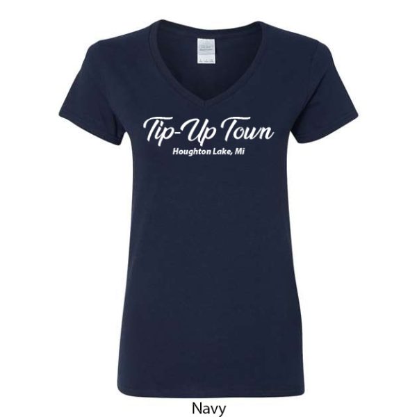 Tip-Up Town USA Women's V-Neck T-Shirt - Image 6