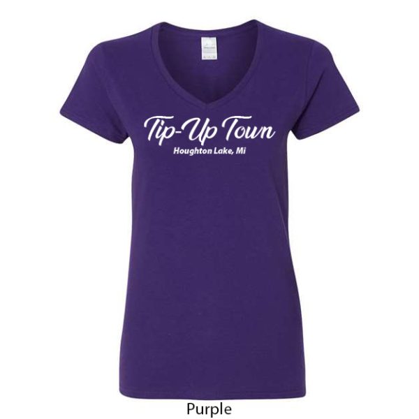 Tip-Up Town USA Women's V-Neck T-Shirt - Image 7