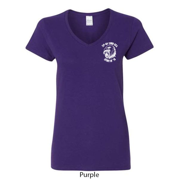 Tip-Up Town USA Women's V-Neck T-Shirt - Image 7