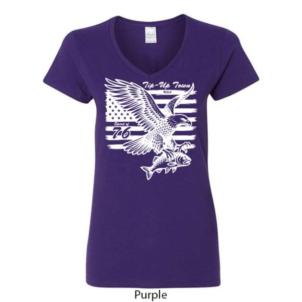Tip-Up Town USA Women's V-Neck T-Shirt - Image 7