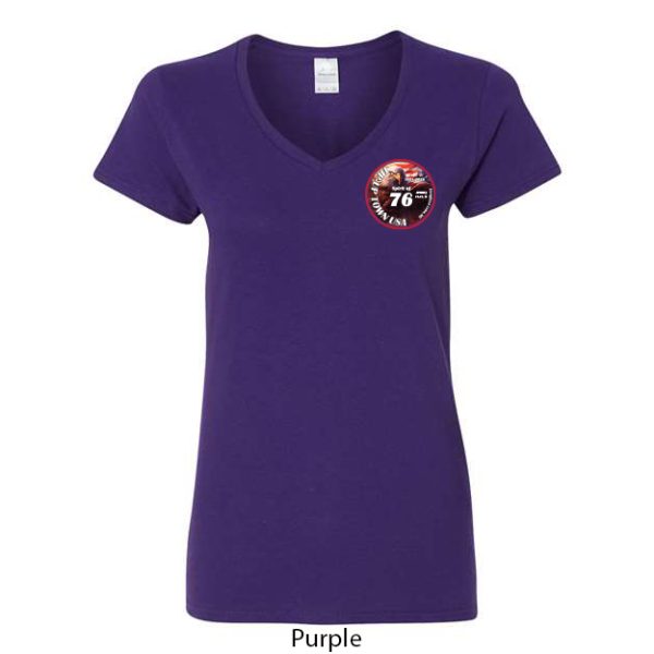 Tip-Up Town USA Women's V-Neck T-Shirt - Image 7