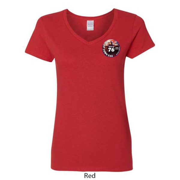 Tip-Up Town USA Women's V-Neck T-Shirt - Image 8