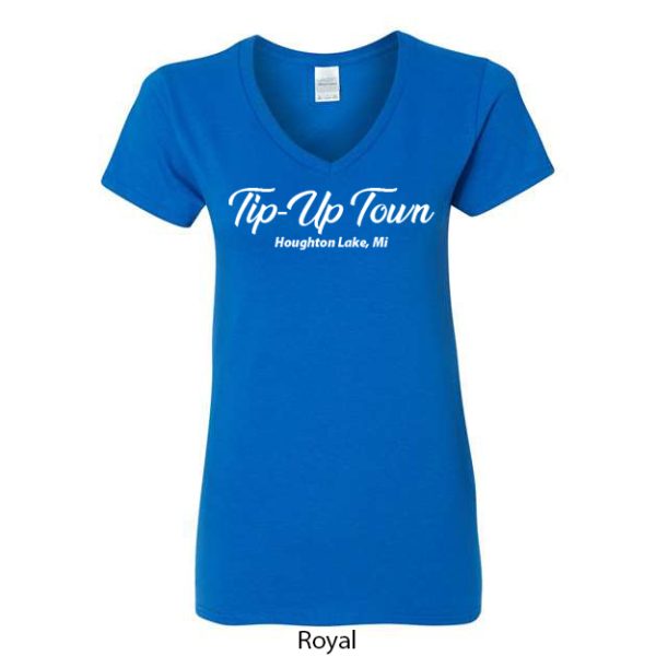 Tip-Up Town USA Women's V-Neck T-Shirt - Image 9