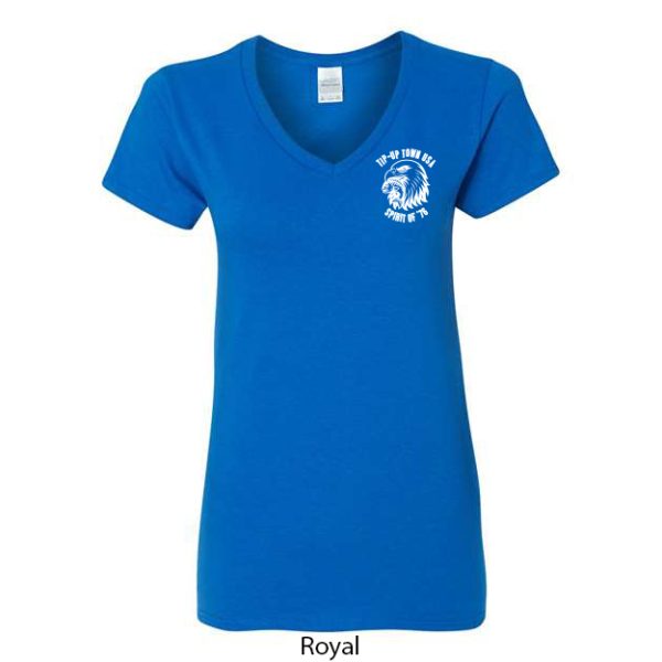 Tip-Up Town USA Women's V-Neck T-Shirt - Image 9