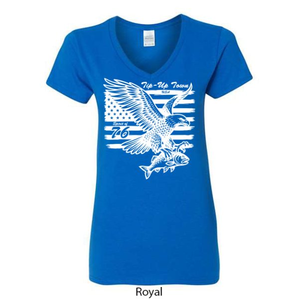 Tip-Up Town USA Women's V-Neck T-Shirt - Image 9