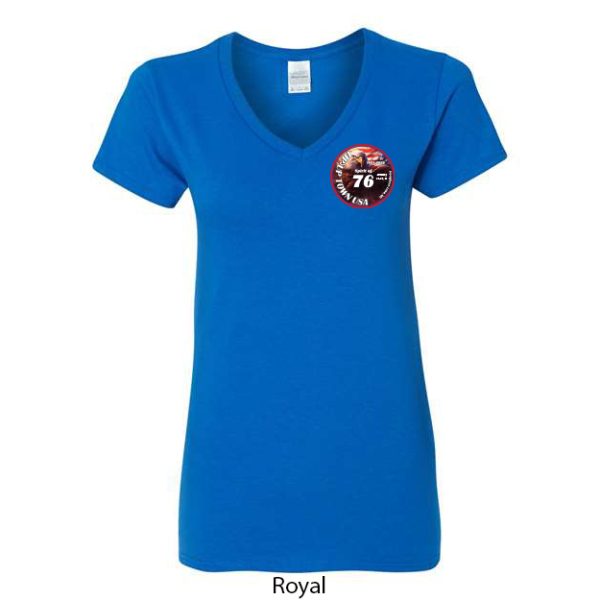 Tip-Up Town USA Women's V-Neck T-Shirt - Image 9