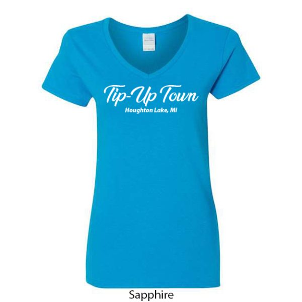 Tip-Up Town USA Women's V-Neck T-Shirt - Image 10