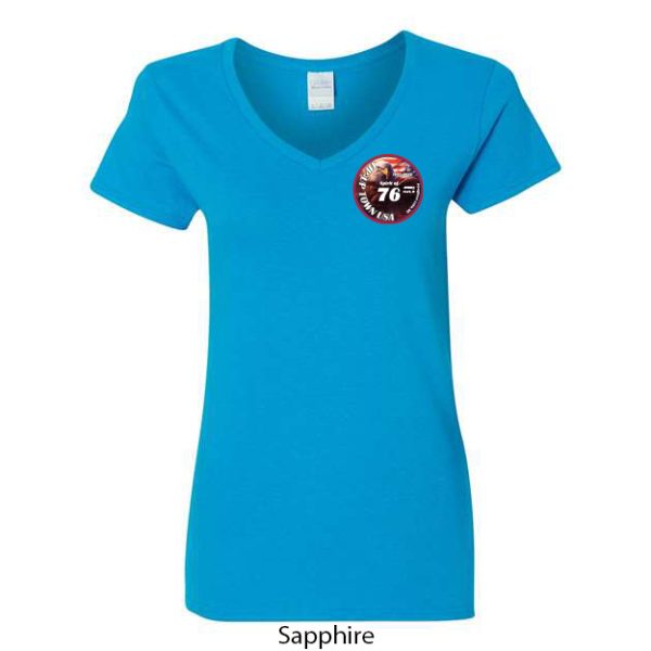 Tip-Up Town USA Women's V-Neck T-Shirt - Image 10