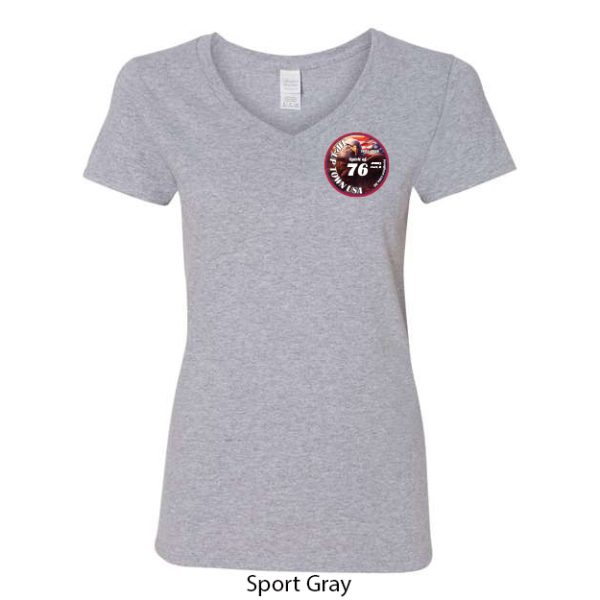 Tip-Up Town USA Women's V-Neck T-Shirt - Image 11
