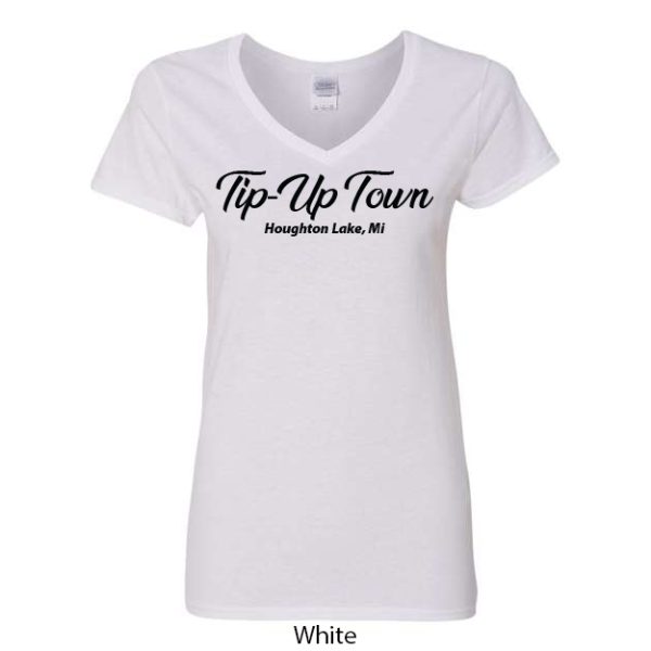 Tip-Up Town USA Women's V-Neck T-Shirt - Image 12
