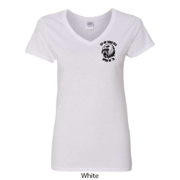 Tip-Up Town USA Women's V-Neck T-Shirt - Image 12